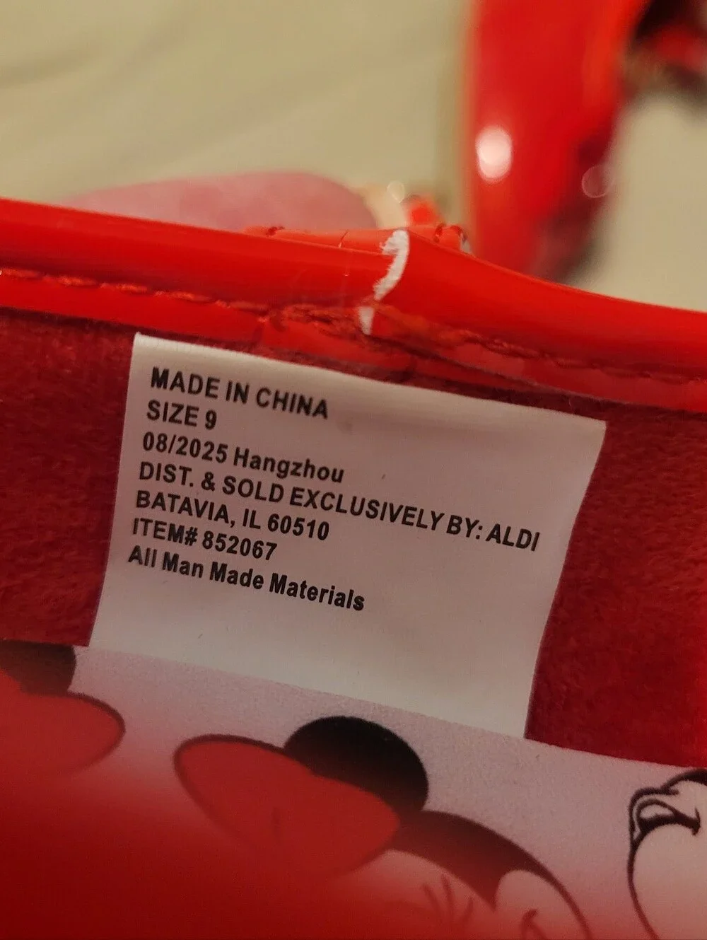 Disney Minnie Mouse Red Glitter Bow Wedge Dress Up Shoes Sz 9 Toddler